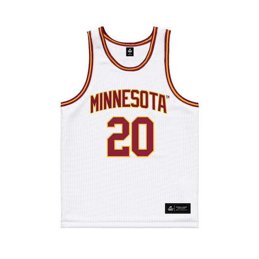 Minnesota - NCAA Men's Basketball : Bj Omot - White Basketball Jersey-0