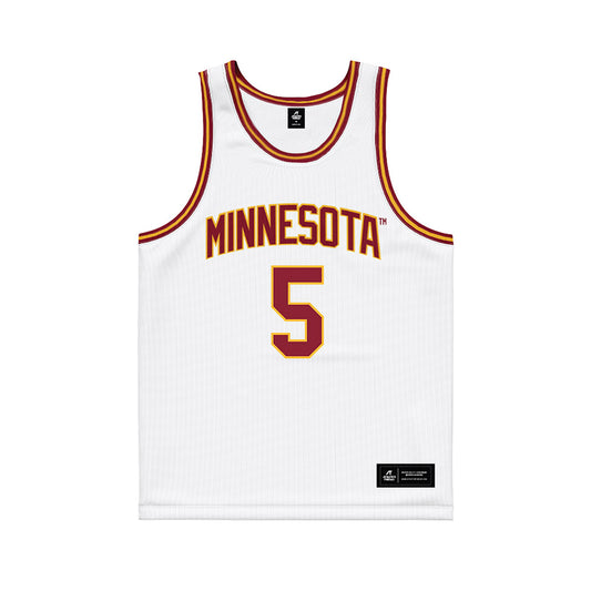 Minnesota - NCAA Men's Basketball : Jaylen Crocker johnson - White Basketball Jersey-0