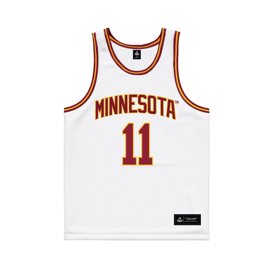 Minnesota - NCAA Men's Basketball : Maximus Gizzi - White Basketball Jersey-0