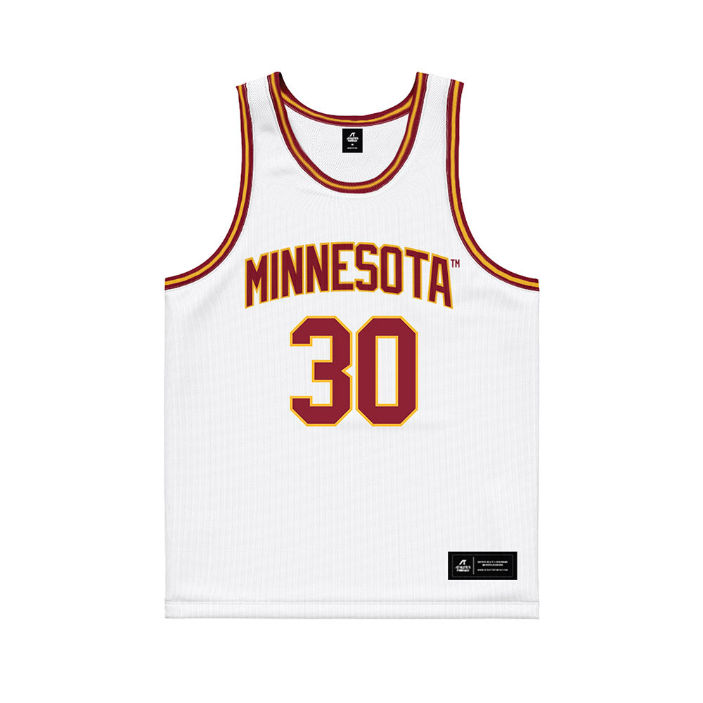 Minnesota - NCAA Women's Basketball : Zoey Bershers - White Basketball Jersey-0