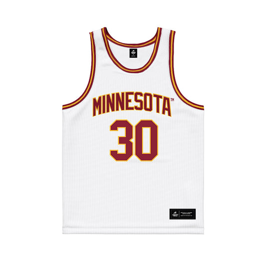 Minnesota - NCAA Women's Basketball : Zoey Bershers - White Basketball Jersey-0