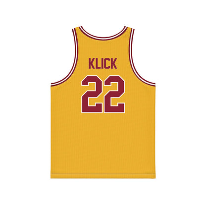 Minnesota - NCAA Women's Basketball : Kennedy Klick - Gold Basketball Jersey-1