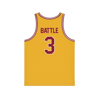 Minnesota - NCAA Women's Basketball : Amaya Battle - Gold Basketball Jersey-1