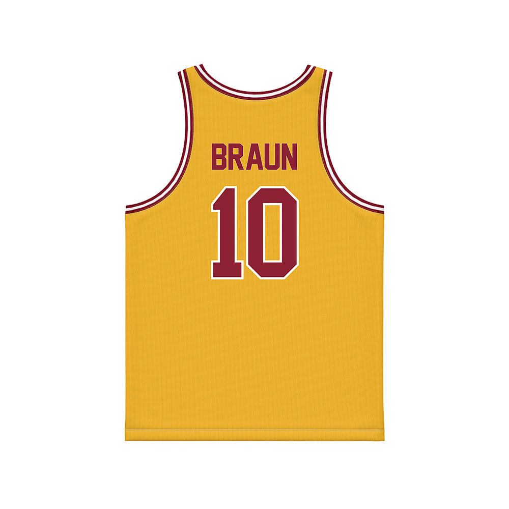 Minnesota - NCAA Women's Basketball : Mara Braun - Gold Basketball Jersey-1