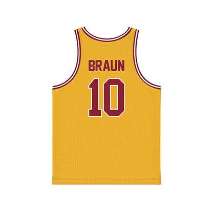 Minnesota - NCAA Women's Basketball : Mara Braun - Gold Basketball Jersey-1