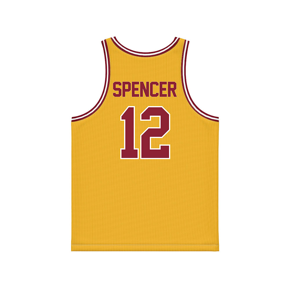 Minnesota - NCAA Men's Basketball : RJ Spencer - Gold Basketball Jersey-1