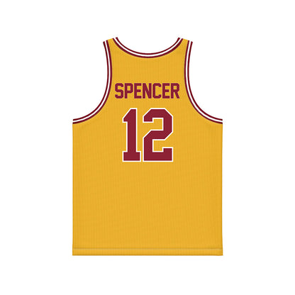 Minnesota - NCAA Men's Basketball : RJ Spencer - Gold Basketball Jersey-1