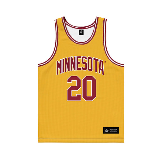 Minnesota - NCAA Men's Basketball : Bj Omot - Gold Basketball Jersey-0