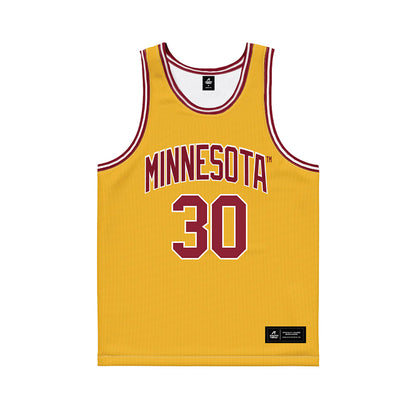 Minnesota - NCAA Women's Basketball : Zoey Bershers - Gold Basketball Jersey-0