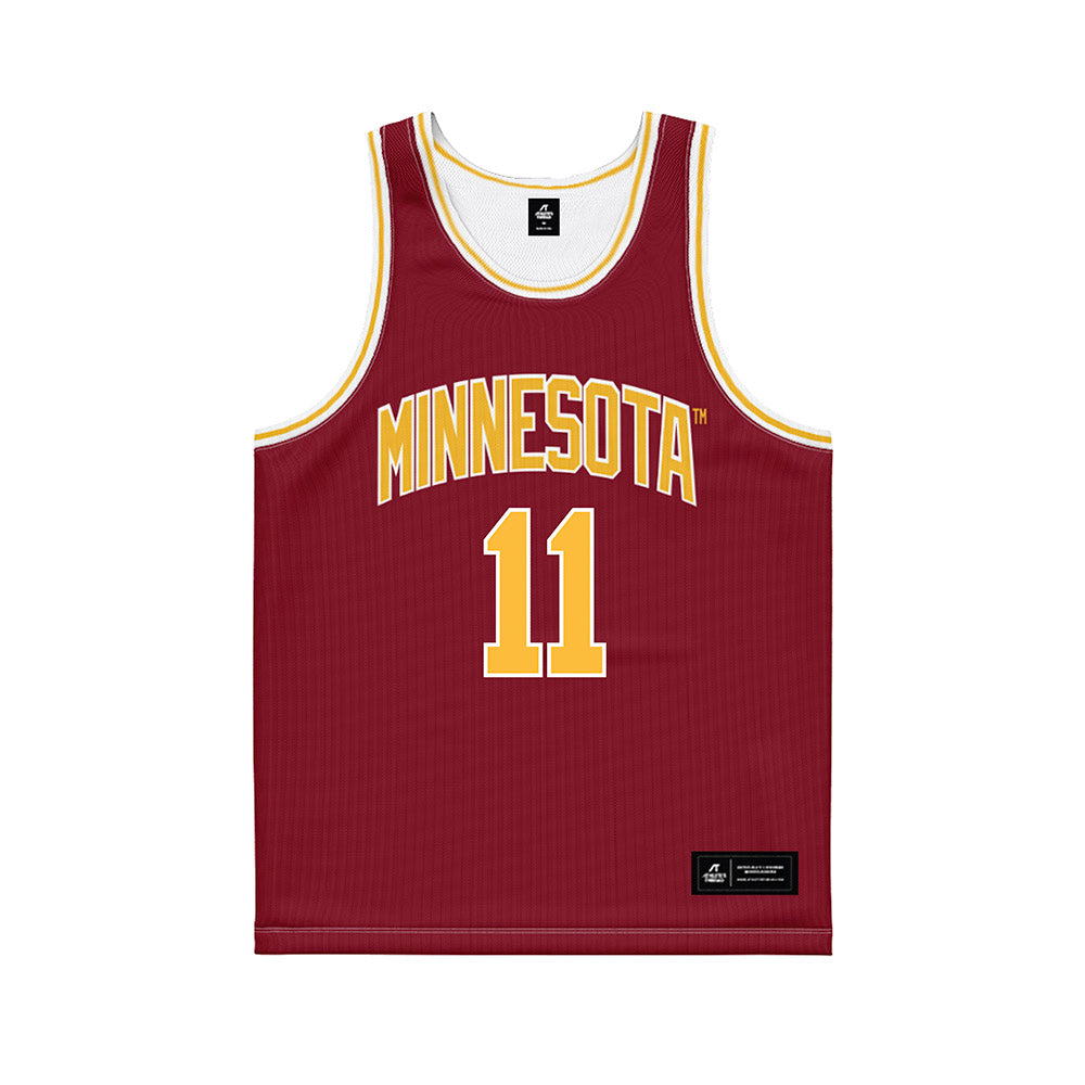 Minnesota - NCAA Men's Basketball : Maximus Gizzi - Maroon Basketball Jersey-0