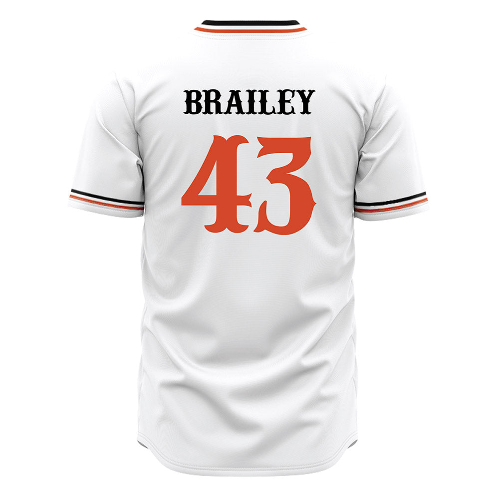 Campbell - NCAA Baseball : Beau Brailey - White Jersey-1