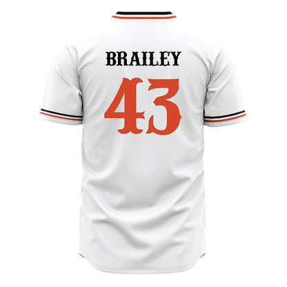 Campbell - NCAA Baseball : Beau Brailey - White Jersey-1