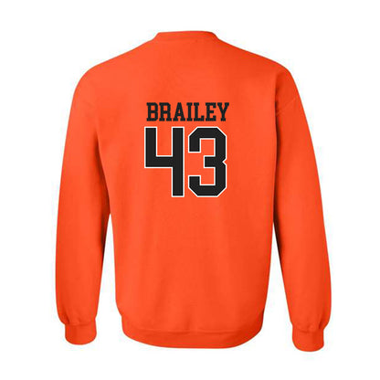Campbell - NCAA Baseball : Beau Brailey - Replica Shersey Crewneck Sweatshirt-1