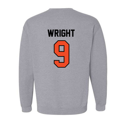 Campbell - NCAA Football : Logan Wright - Fashion Shersey Crewneck Sweatshirt-1