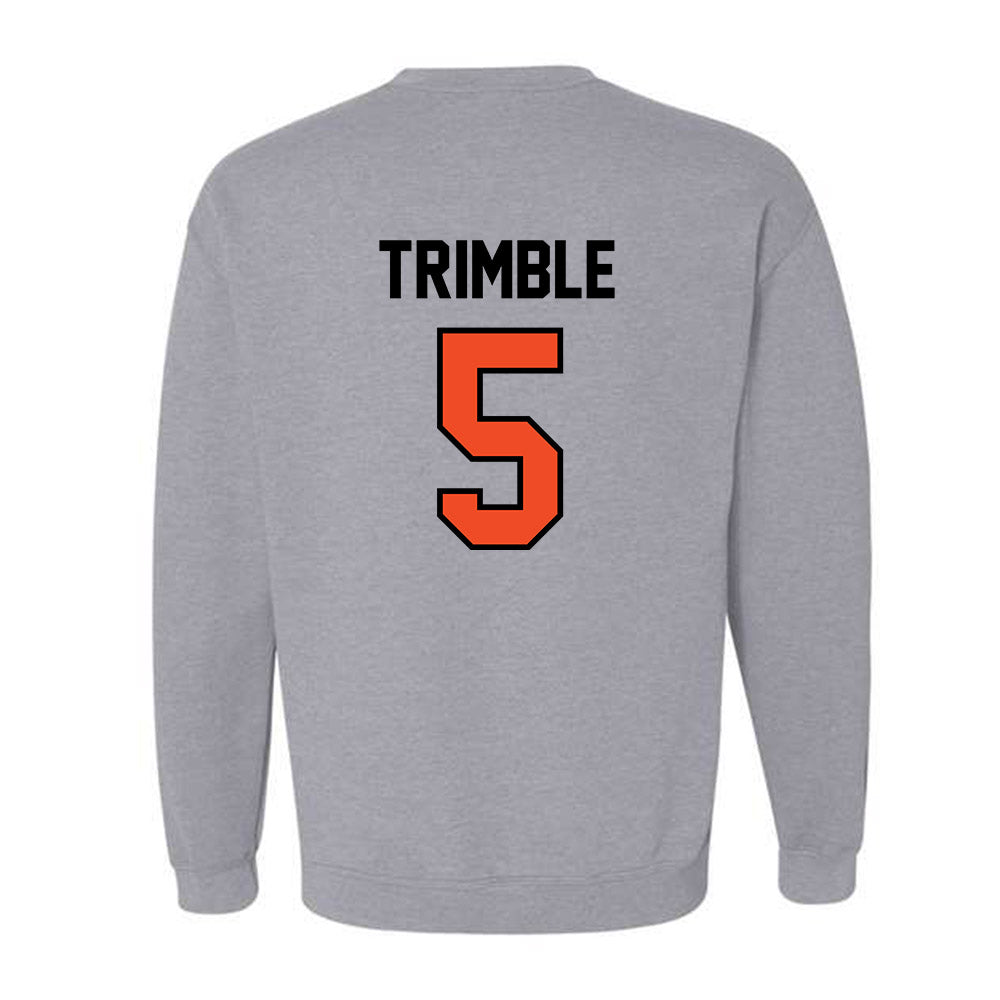 Campbell - NCAA Women's Lacrosse : Eva Trimble - Fashion Shersey Crewneck Sweatshirt-1