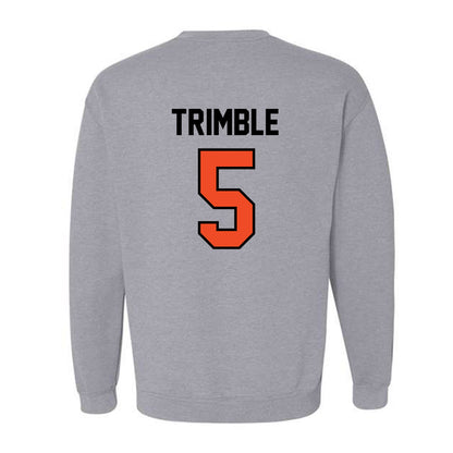 Campbell - NCAA Women's Lacrosse : Eva Trimble - Fashion Shersey Crewneck Sweatshirt-1
