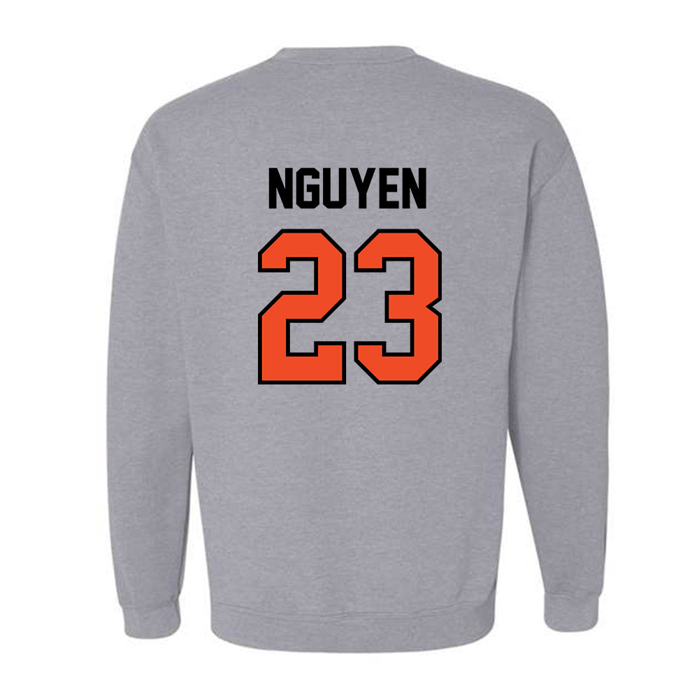 Campbell - NCAA Football : Kyle Nguyen - Fashion Shersey Crewneck Sweatshirt-1