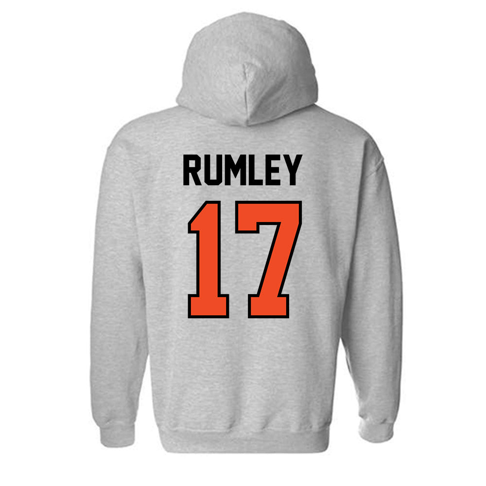 Campbell - NCAA Baseball : Trenton Rumley - Fashion Shersey Hooded Sweatshirt-1