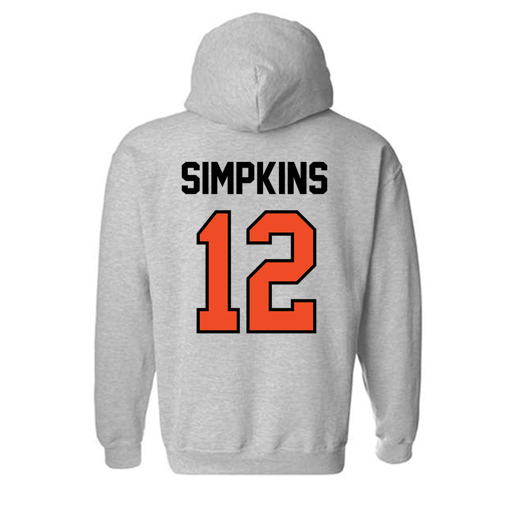 Campbell - NCAA Football : Kaleb Simpkins - Fashion Shersey Hooded Sweatshirt-1