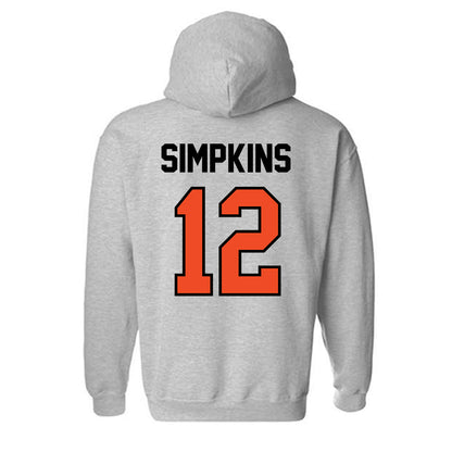 Campbell - NCAA Football : Kaleb Simpkins - Fashion Shersey Hooded Sweatshirt-1
