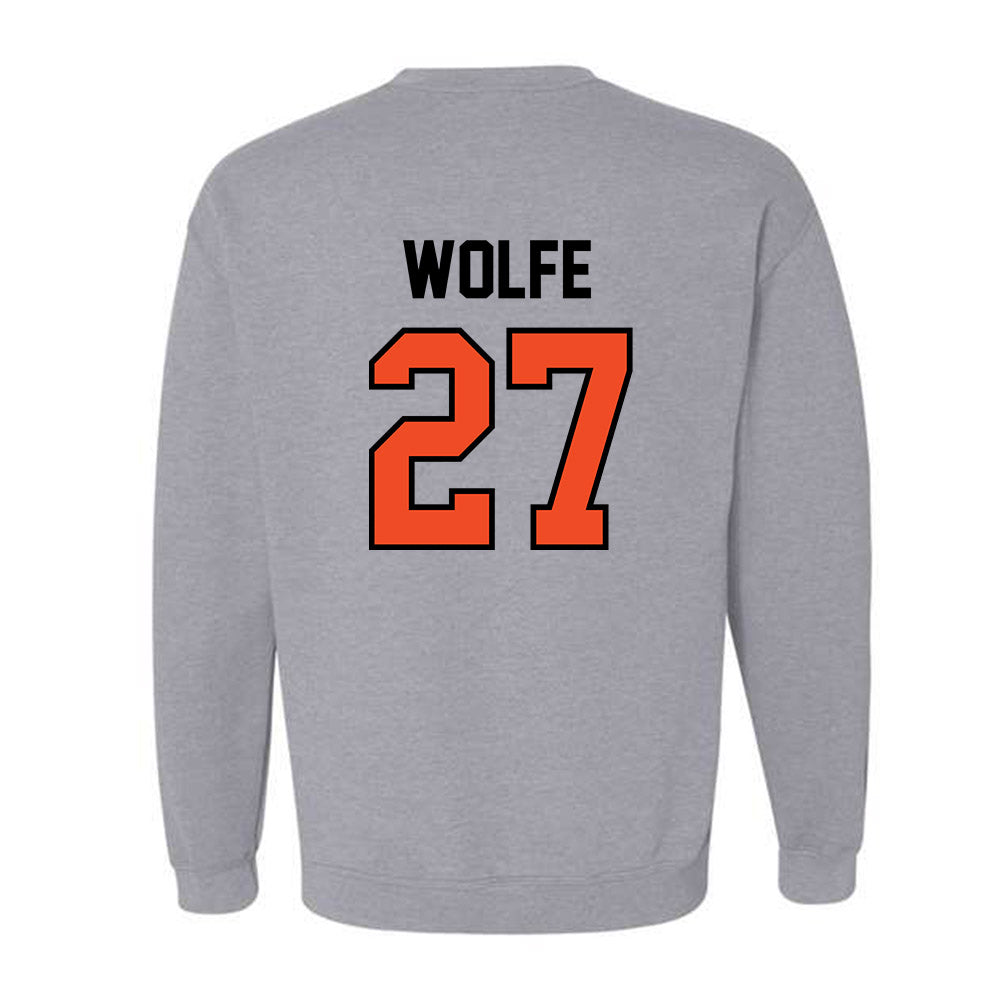 Campbell - NCAA Softball : Kasey Wolfe - Fashion Shersey Crewneck Sweatshirt-1