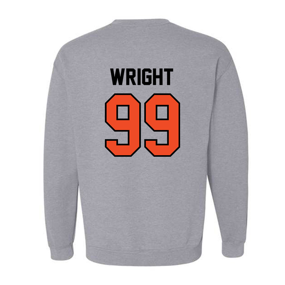 Campbell - NCAA Football : Logan Wright - Fashion Shersey Crewneck Sweatshirt-1