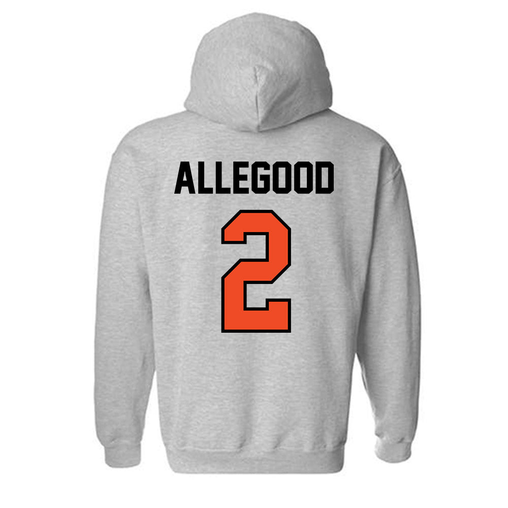 Campbell - NCAA Softball : Emily Allegood - Fashion Shersey Hooded Sweatshirt-1