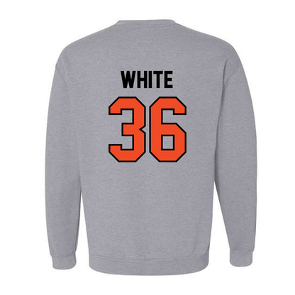 Campbell - NCAA Baseball : Caleb White - Fashion Shersey Crewneck Sweatshirt-1