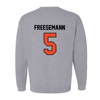 Campbell - NCAA Women's Volleyball : Leah Freesemann - Fashion Shersey Crewneck Sweatshirt-1