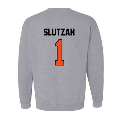 Campbell - NCAA Softball : Emma Slutzah - Fashion Shersey Crewneck Sweatshirt-1
