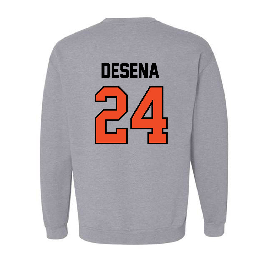 Campbell - NCAA Softball : Amber Desena - Fashion Shersey Crewneck Sweatshirt-1