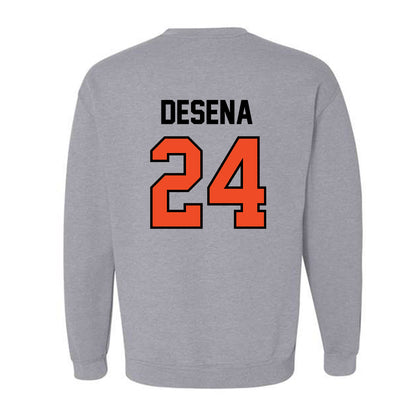 Campbell - NCAA Softball : Amber Desena - Fashion Shersey Crewneck Sweatshirt-1