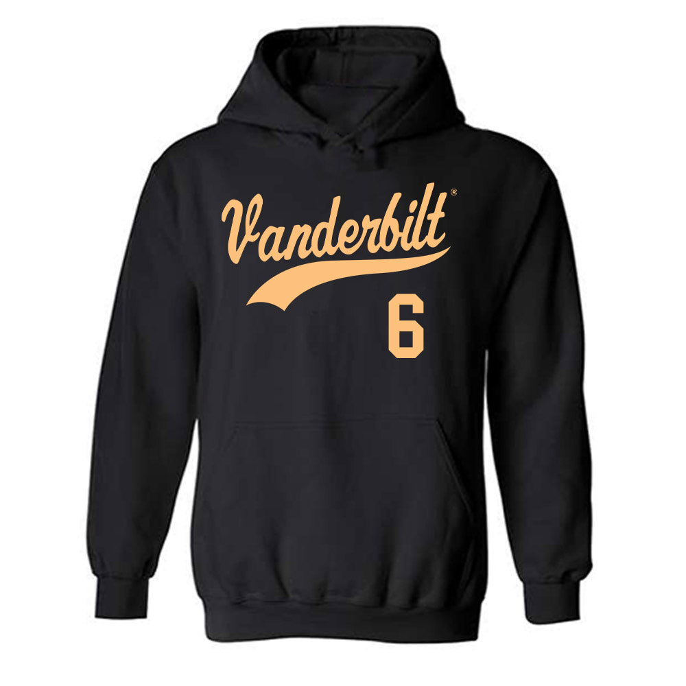 Vanderbilt - NCAA Baseball : Bud Coombs - Replica Shersey Hooded Sweatshirt-0