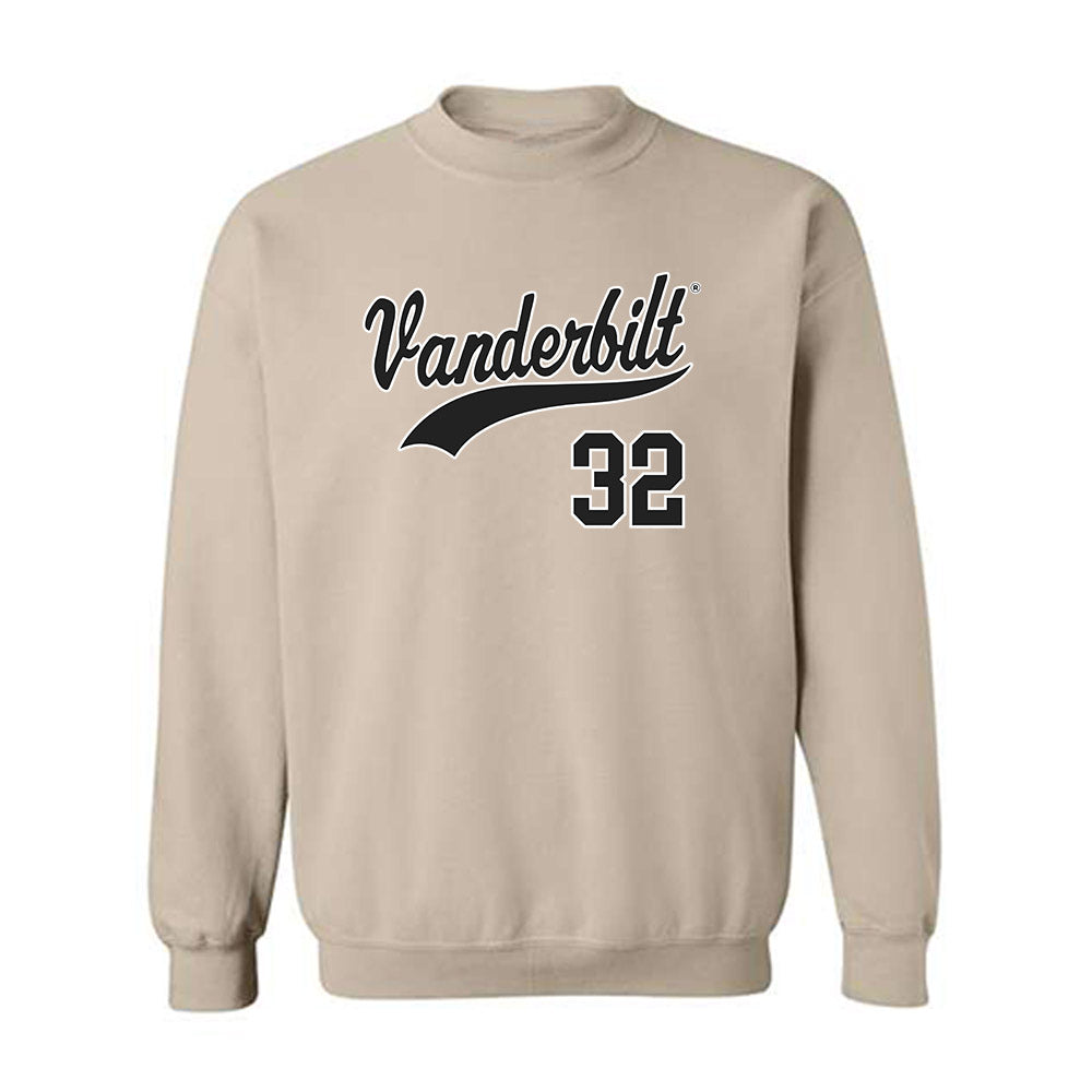Vanderbilt - NCAA Baseball : Nate Schlote - Replica Shersey Crewneck Sweatshirt-0