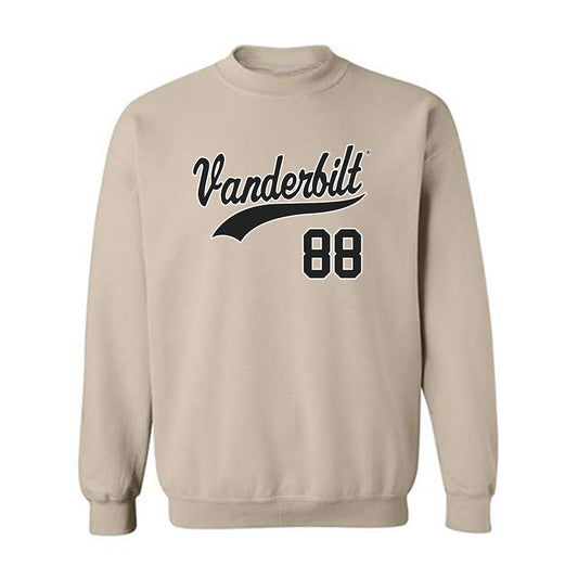 Vanderbilt - NCAA Baseball : Wyatt Nadeau - Replica Shersey Crewneck Sweatshirt-0