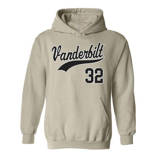Vanderbilt - NCAA Baseball : Nate Schlote - Replica Shersey Hooded Sweatshirt-0