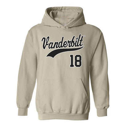 Vanderbilt - NCAA Baseball : Korbin Reynolds - Replica Shersey Hooded Sweatshirt-0