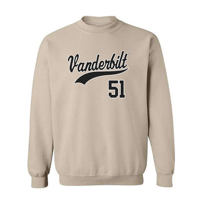 Vanderbilt - NCAA Baseball : Ryker Waite - Replica Shersey Crewneck Sweatshirt-0