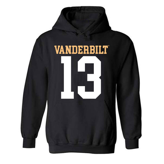 Vanderbilt - NCAA Football : Tate Hamby - Replica Shersey Hooded Sweatshirt-0