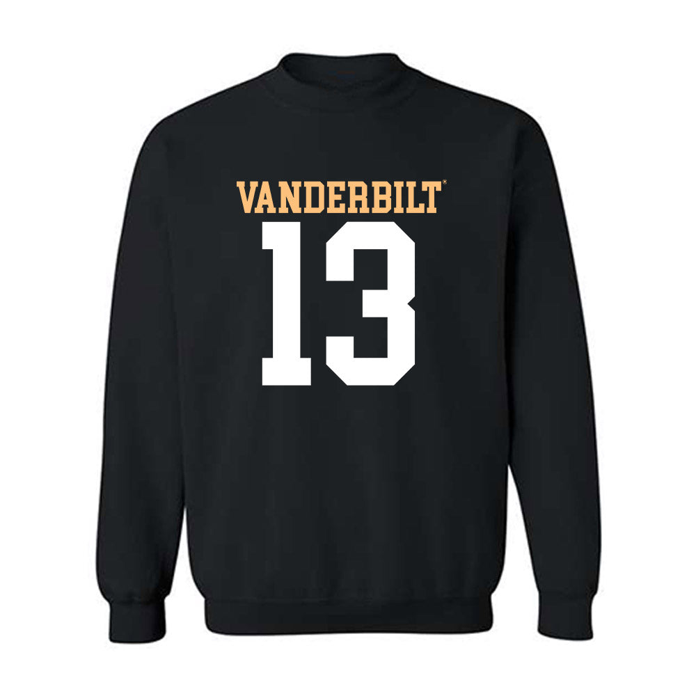 Vanderbilt - NCAA Football : Tate Hamby - Replica Shersey Crewneck Sweatshirt-0