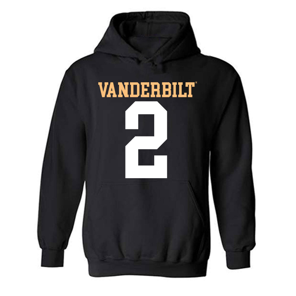 Vanderbilt - NCAA Football : Jared Curtis - Replica Shersey Hooded Sweatshirt-0