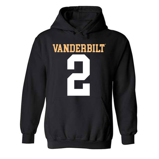 Vanderbilt - NCAA Football : Jared Curtis - Replica Shersey Hooded Sweatshirt-0