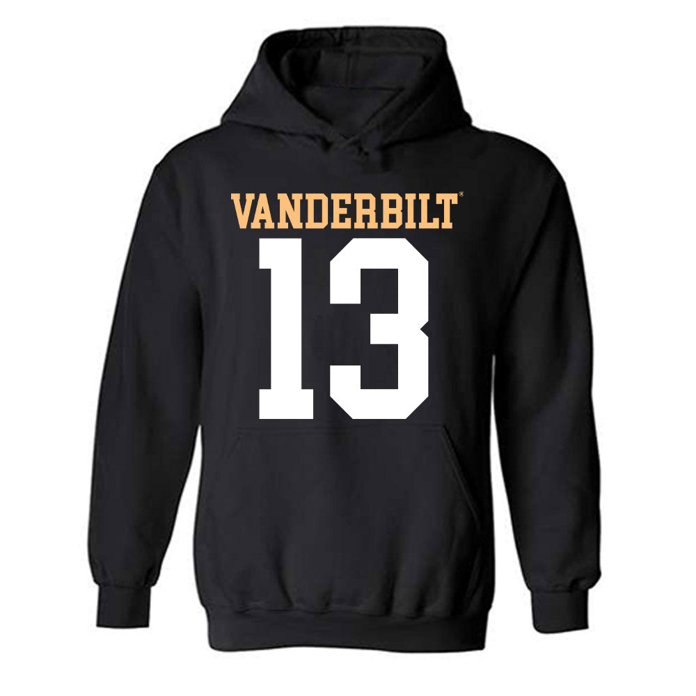 Vanderbilt - NCAA Football : Kayleb barnett - Replica Shersey Hooded Sweatshirt-0
