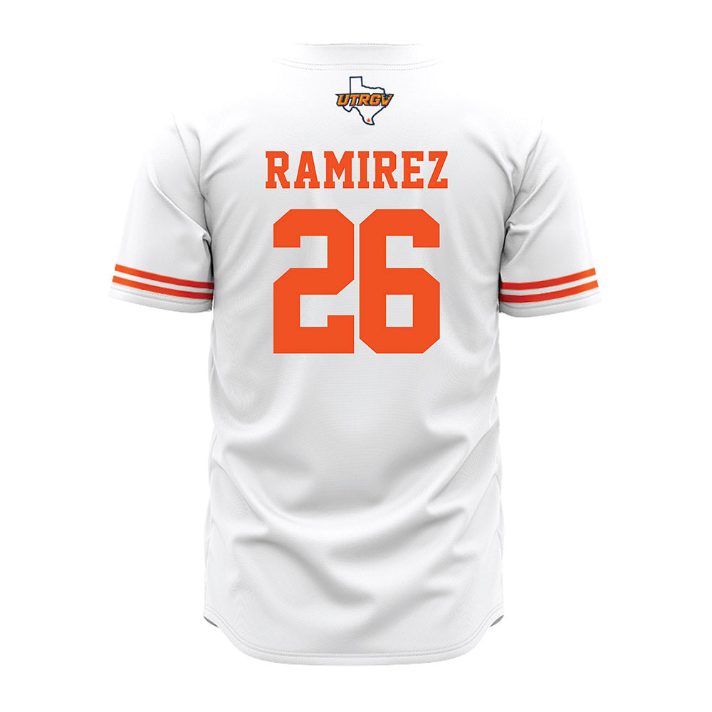 UTRGV - NCAA Baseball : Julius Ramirez - White Jersey-1