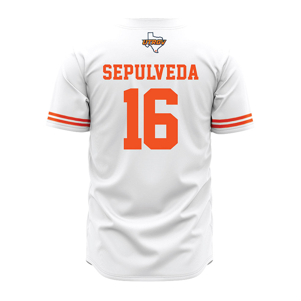 UTRGV - NCAA Baseball : Stephen Sepulveda - White Jersey-1