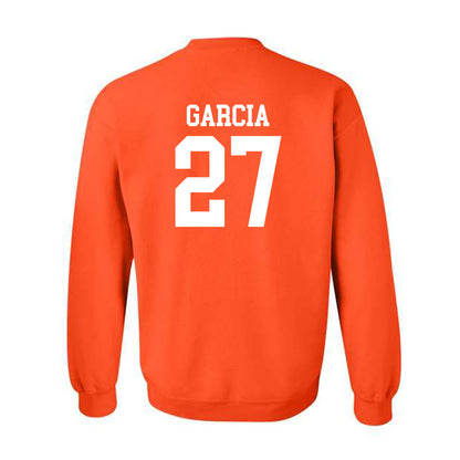 UTRGV - NCAA Baseball : Anthony Garcia - Orange Crewneck Sweatshirt-1