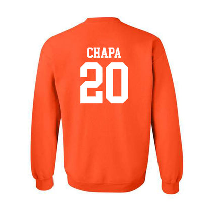 UTRGV - NCAA Baseball : Andy Chapa - Orange Crewneck Sweatshirt-1