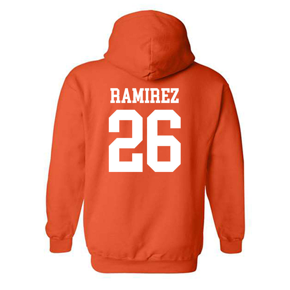 UTRGV - NCAA Baseball : Julius Ramirez - Orange Hooded Sweatshirt-1