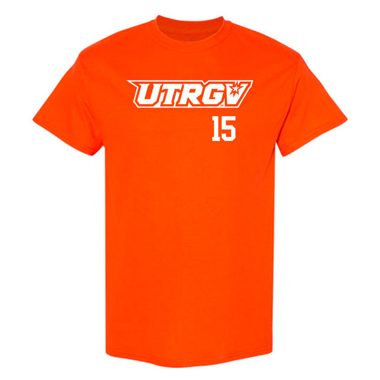 UTRGV - NCAA Baseball : Kike Cienfuegos - Orange T-Shirt-0