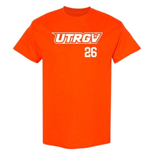 UTRGV - NCAA Baseball : Julius Ramirez - Orange T-Shirt-0